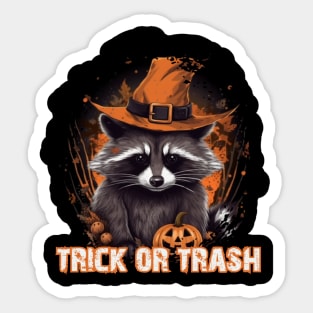 trick or trash Sticker